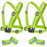 Los mejores  - MMTX Chaleco de Seguridad Reflectante- Chaleco de Seguridad Reflectante Cinturon Cruzado de Visibilidad de Correa…
